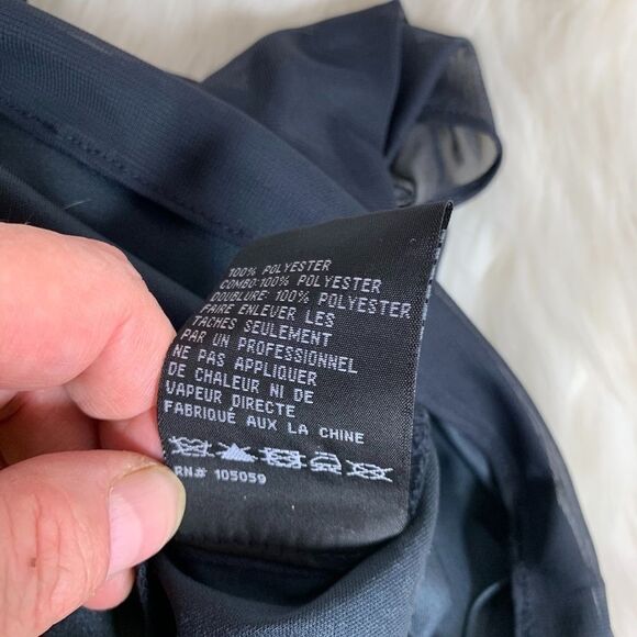 Xscape Black Beaded And Back Ruched Dress Sz 4 - Picture 7 of 8